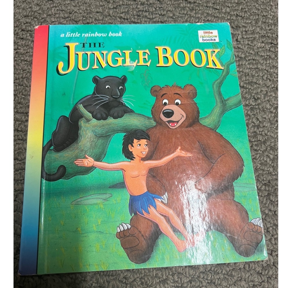 Vintage The Jungle Book Little Rainbow Books Hardcover Childrens Storybook 1990s
